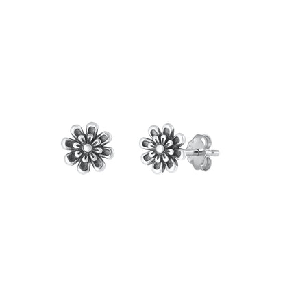 Silver Earrings - Flower