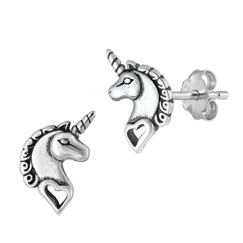 Silver Earrings - Unicorn