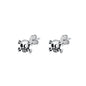 Silver Stud Earrings - Skull & Crossbones