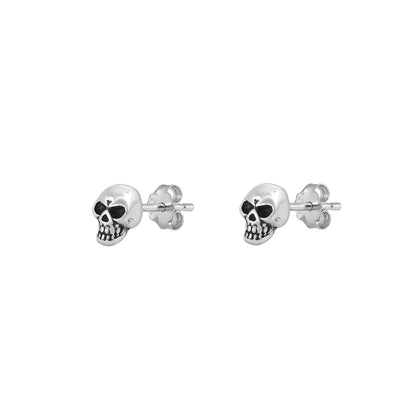 Silver Stud Earrings - Skull