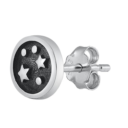 Silver Stud Earrings - Galaxy