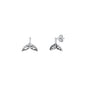 Silver Stud Earrings - Whale Tail