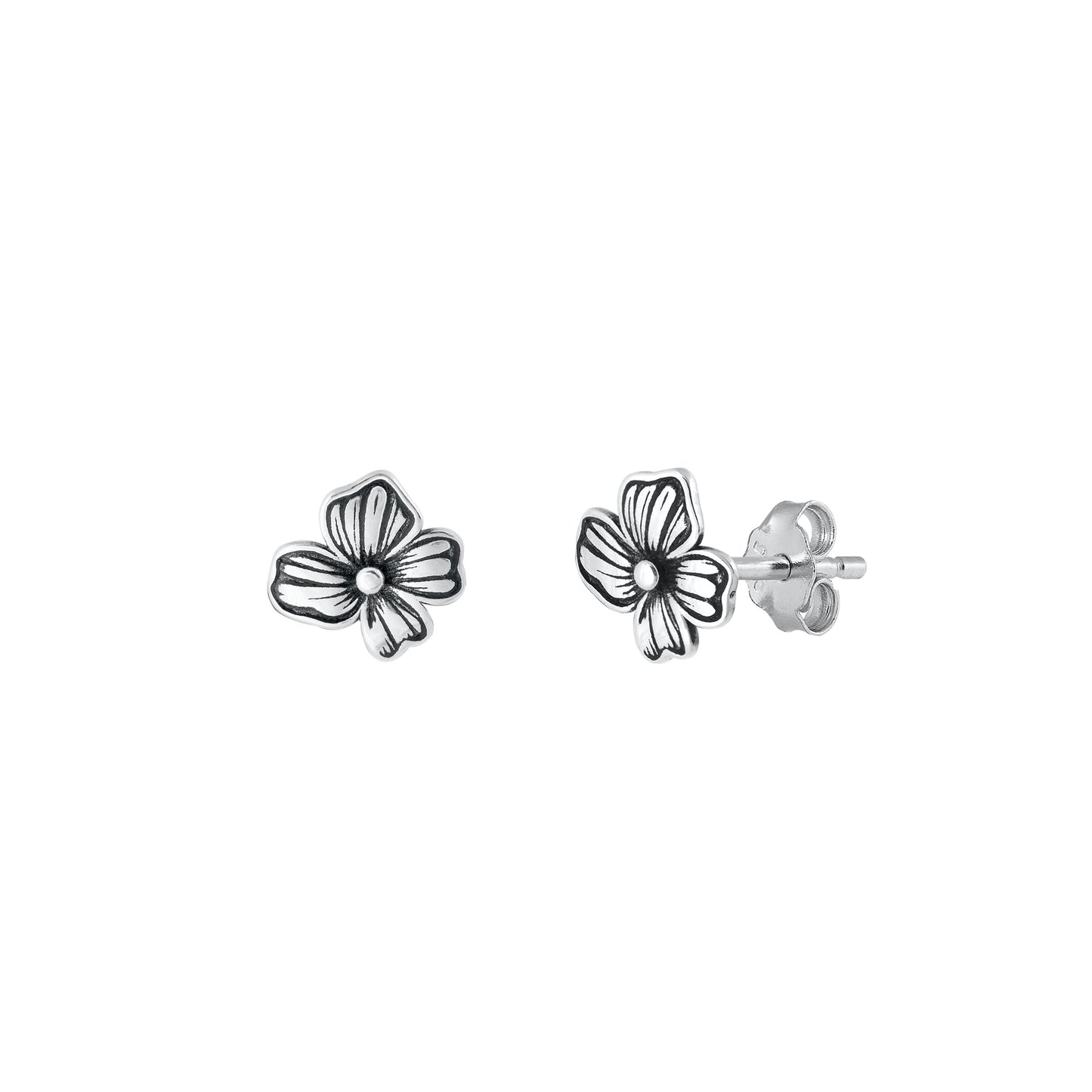 Silver Earrings - Flower