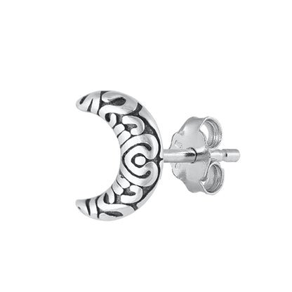 Silver Earrings - Moon