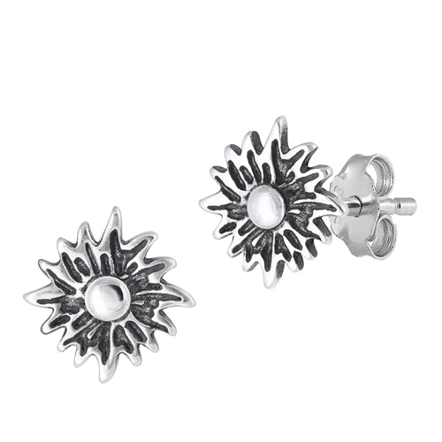 Silver Earrings - Flower