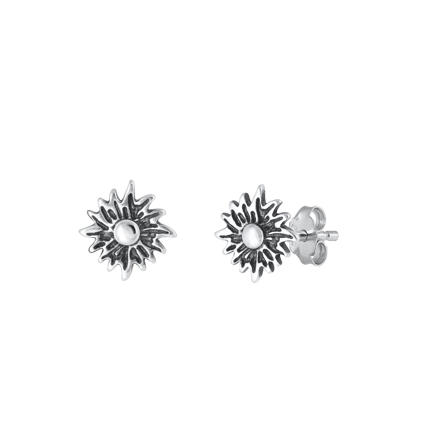 Silver Earrings - Flower