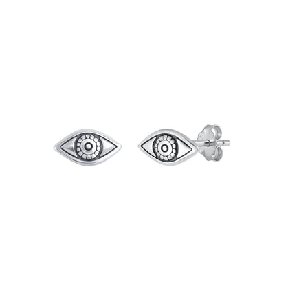 Silver Earrings - Eye