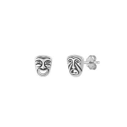 Silver Earrings - Drama Masks