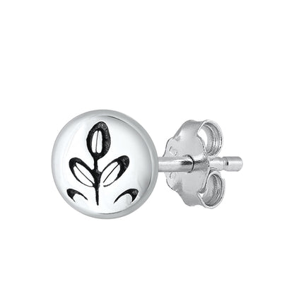 Silver Earrings - Plant
