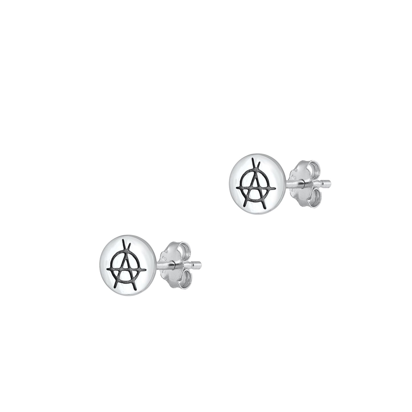 Silver Earrings - Anarchy