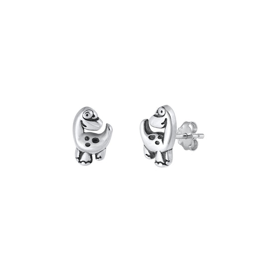 Silver Earrings - Dinosaur