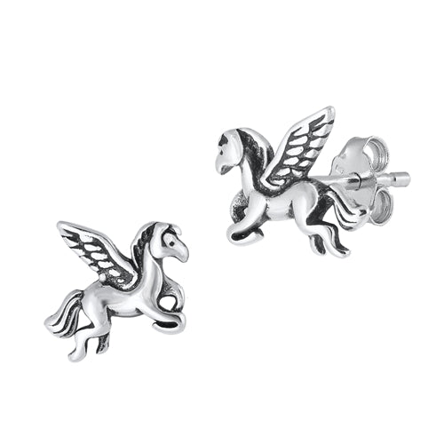 Silver Earrings - Pegasus