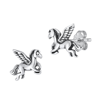 Silver Earrings - Pegasus