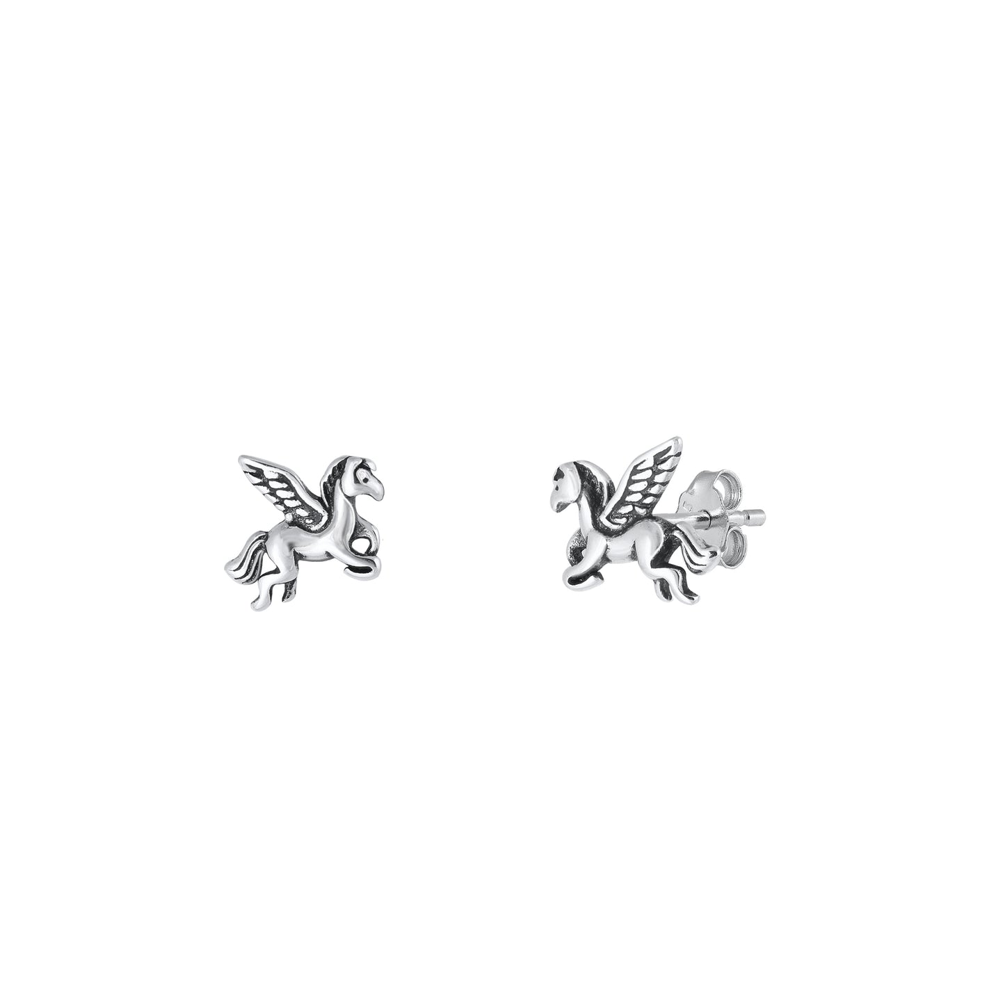 Silver Earrings - Pegasus