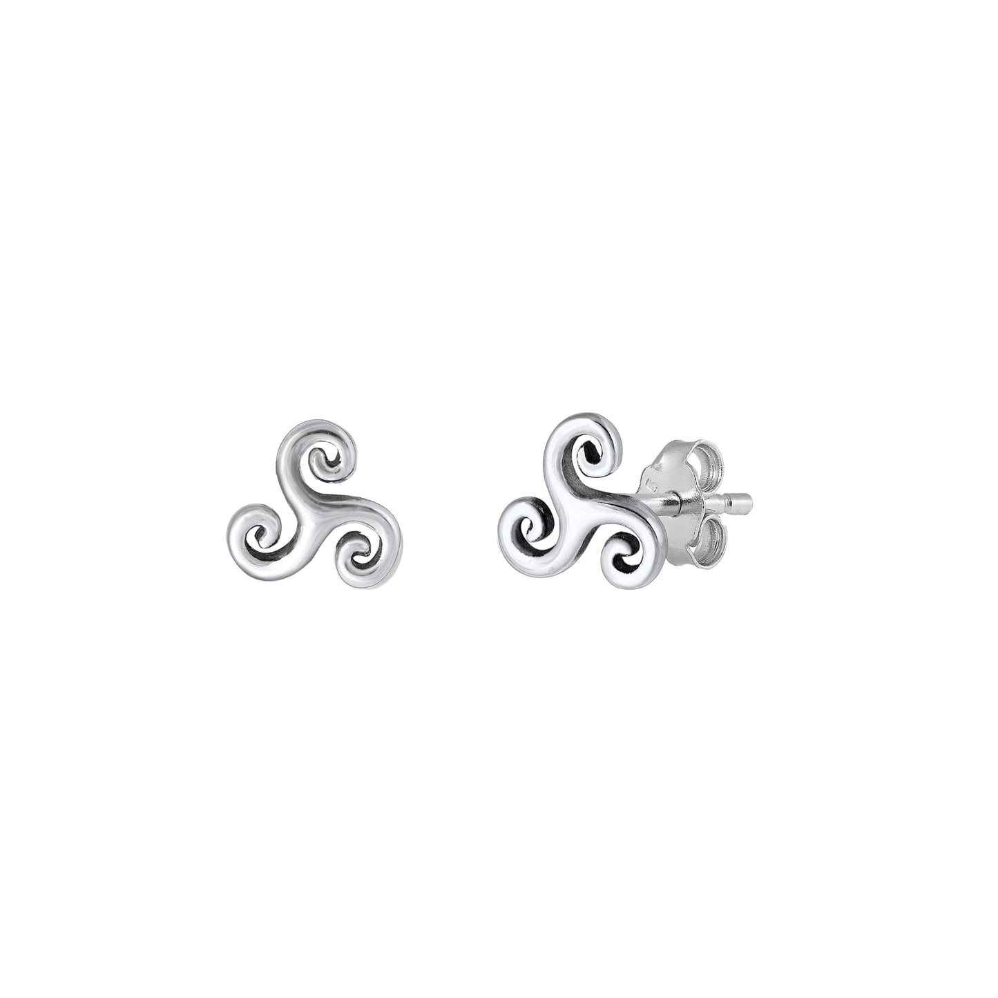 Silver Earrings - Triskele