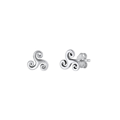 Silver Earrings - Triskele