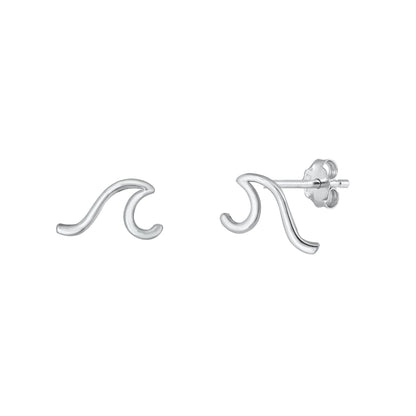 Silver Earrings - Wave