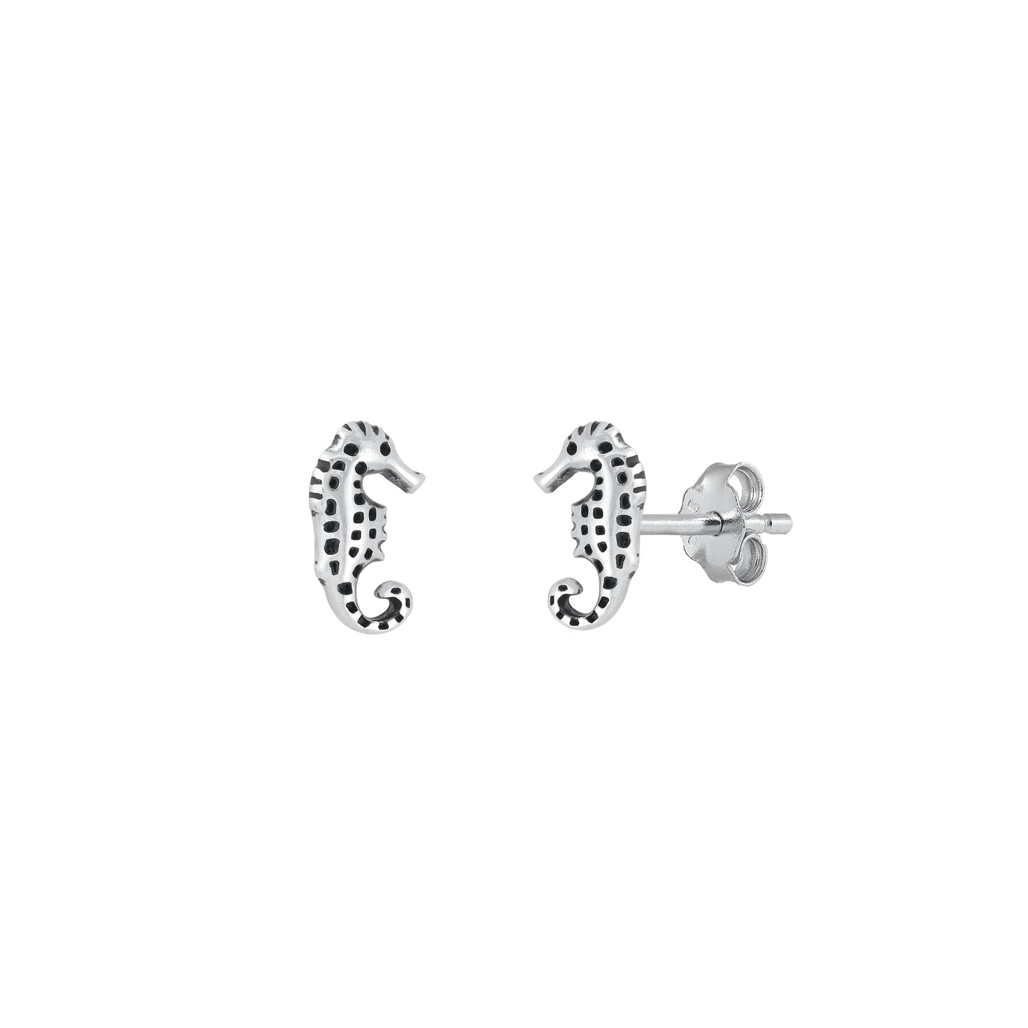 Silver Earrings - Seahorse