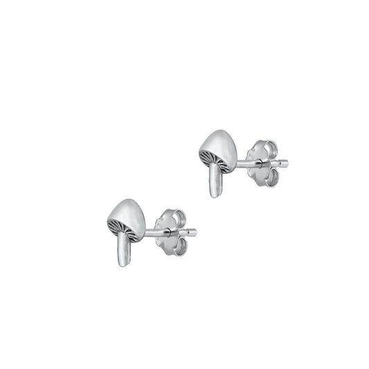 Silver Earrings - Mushrooms