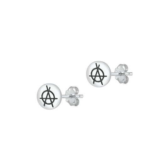 Silver Earrings - Pentagram