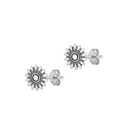 Silver Earrings - Flower