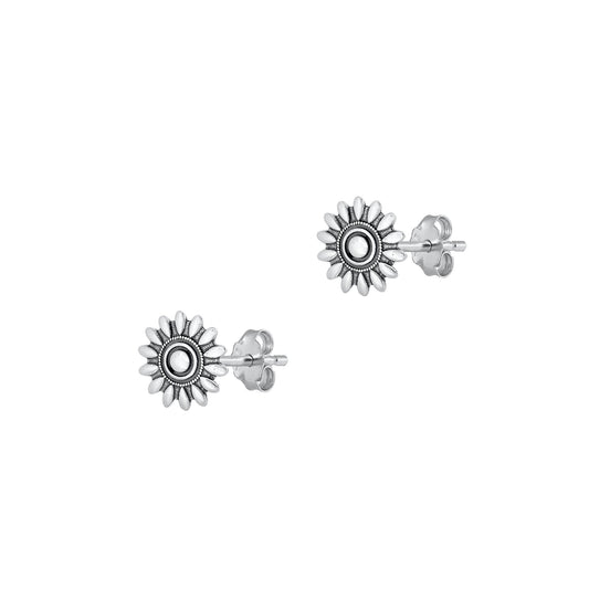 Silver Earrings - Flower