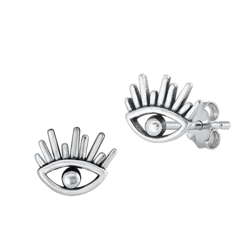 Silver Earrings - Eye