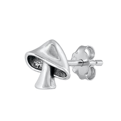 Silver Earrings - Mushroom