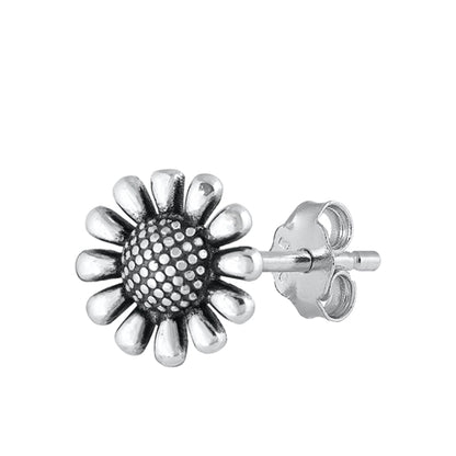 Silver Earrings - Flower