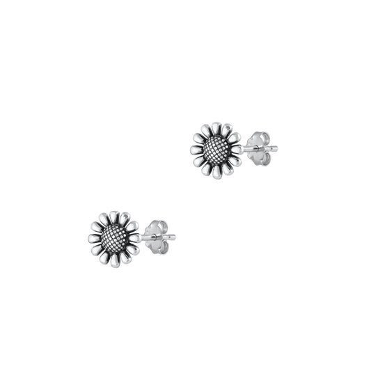 Silver Earrings - Flower