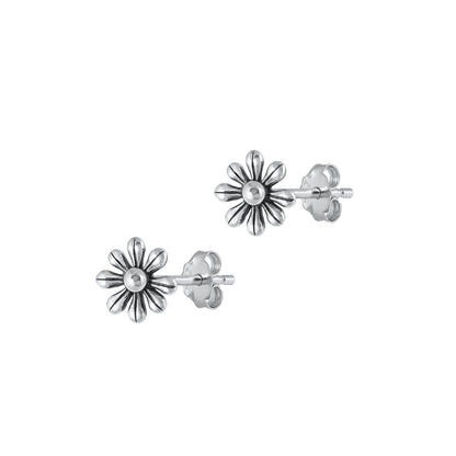 Silver Earrings - Flower