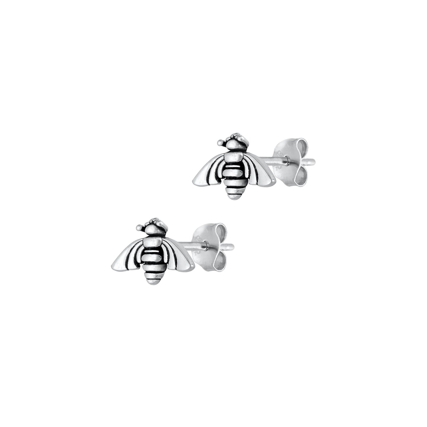 Silver Earrings - Bee