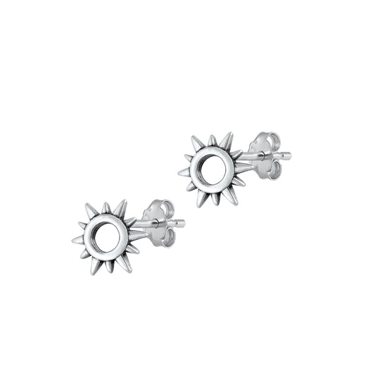 Silver Earrings - Sun