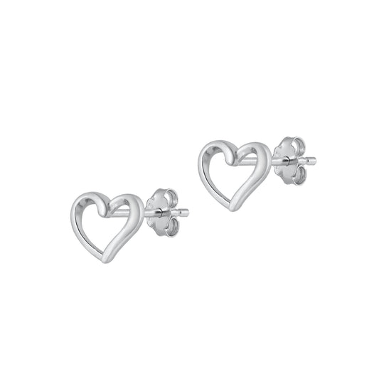 Silver Earrings - Heart