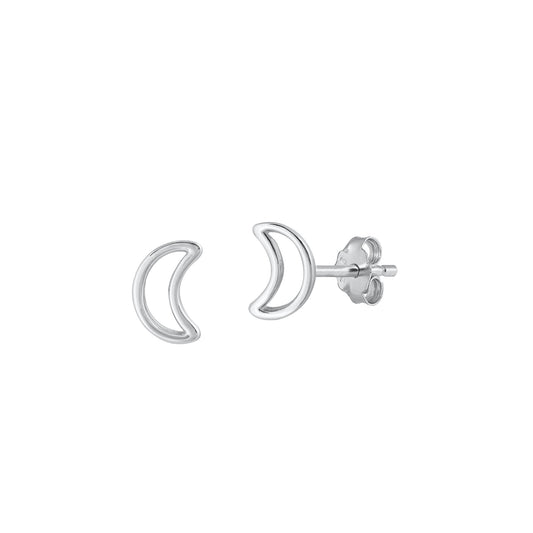 Silver Earrings - Moon