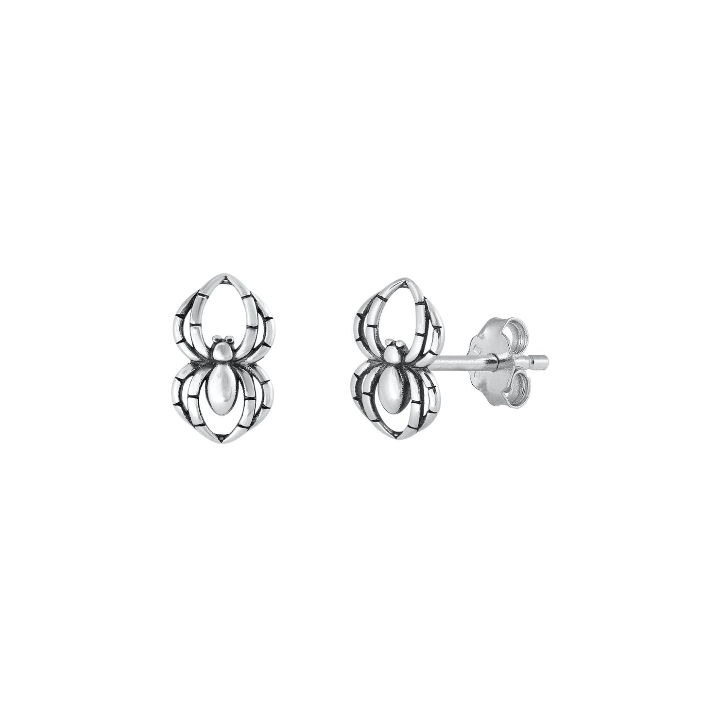 Silver Earrings - Spider