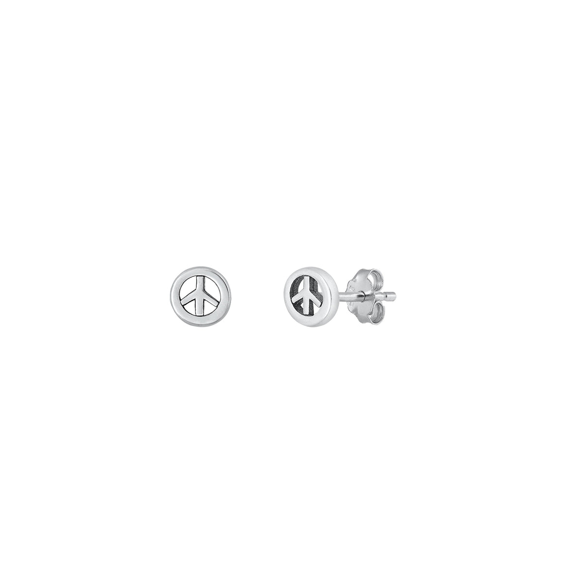 Earring Signs Wholesale Silver Earrings - Peace Sign(EP442205) – Sidney Imports