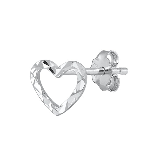 Silver Earrings - Heart