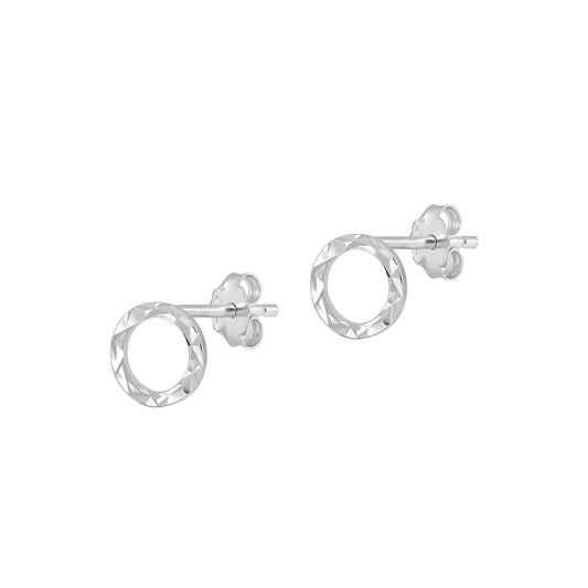 Silver Earrings - Circle