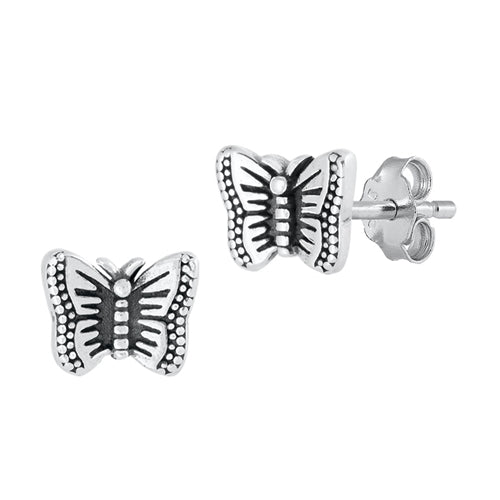 Silver Earrings - Butterfly