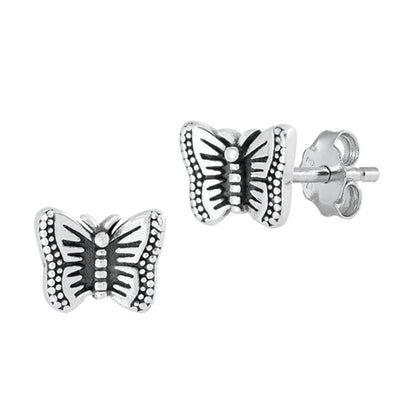 Silver Earrings - Butterfly