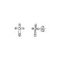 Silver Earrings - Cross