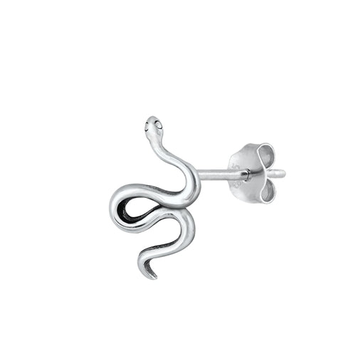 Silver Earrings - Snake