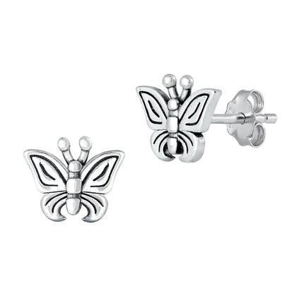 Silver Earrings - Butterfly