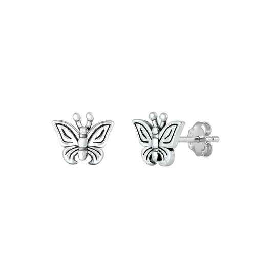 Silver Earrings - Butterfly