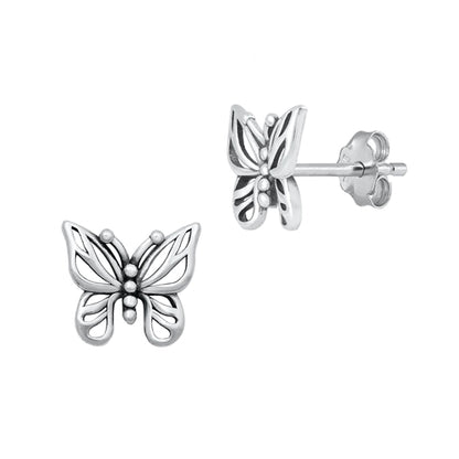 Silver Earrings - Butterfly