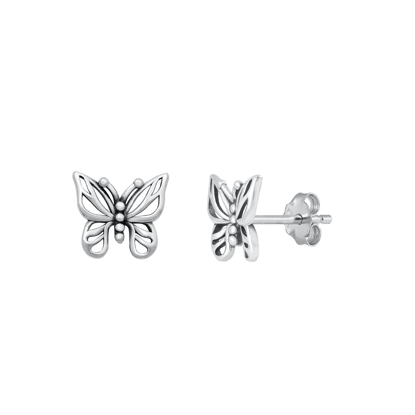 Silver Earrings - Butterfly