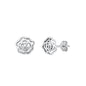 Silver Stud Earrings - Flower