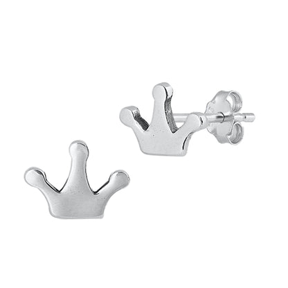 Silver Earrings - Crown