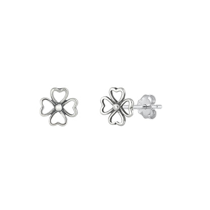 Silver Earrings - Flower